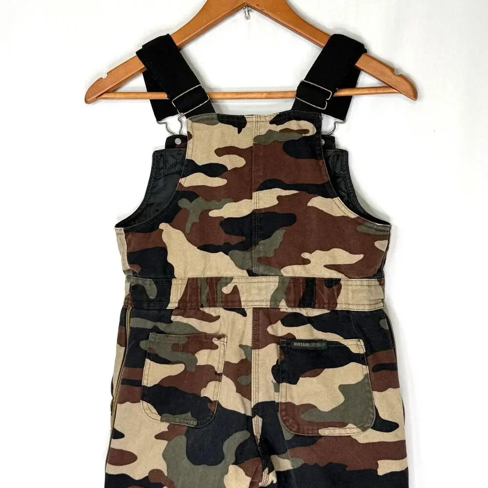 Walls Blizzard Pruf Camo Overalls Insulated Canvas Youth M 8-10 Boys Hunting